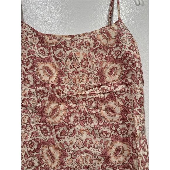 Anokhi Floral Print Pajama Set Women’s Size Small Lounge Set Tank Cropped Pants - Picture 7 of 12